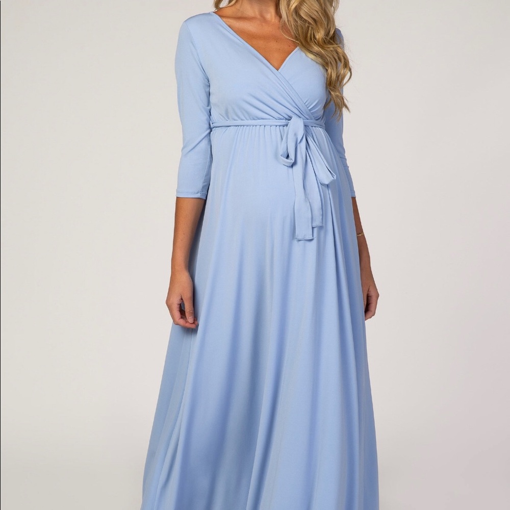 Maternity Maxi Dress 3/4 sleeve